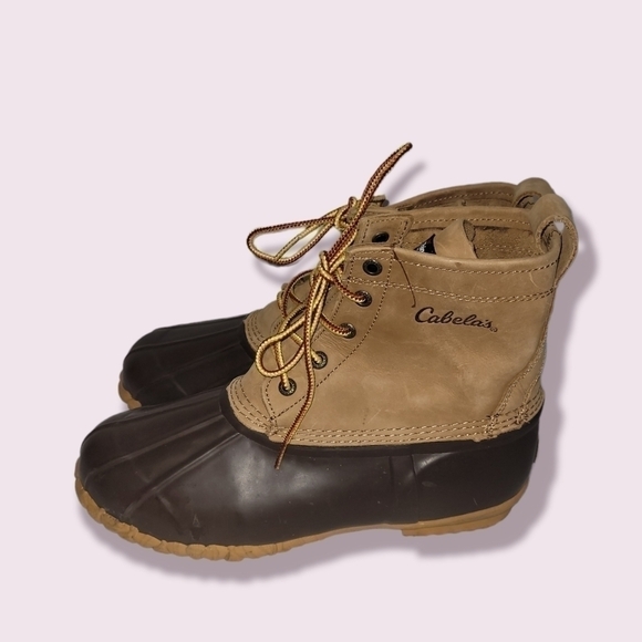 Cabela's Men's "Steel Shank" Leather Upper Duck Work Boots Men's Size 10 - Picture 3 of 12